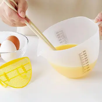 Практичный мерный стакан Большой емкости, встроенная фильтровальная пластина, чаша для взбивания запеченных яиц, кухонные принадлежности для гаджетов