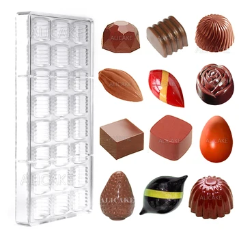 14 Стилей Поликарбонатная форма для шоколада Форма для конфет Кондитерские Изделия Хлебобулочные Изделия Инструменты для выпечки кондитерских изделий