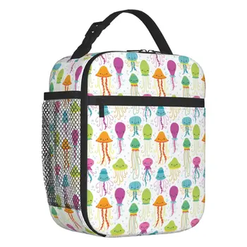 Милая изолированная сумка для ланча с рисунком медузы для женщин, портативный термоохладитель, коробка для Бэнто, открытый Кемпинг, путешествия