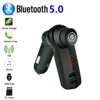 Автомобильный Mp3-плеер G27, автомобильный FM-передатчик, Bluetooth-громкая связь, Автомобильное зарядное устройство, Bluetooth-приемник, черный USB2.0