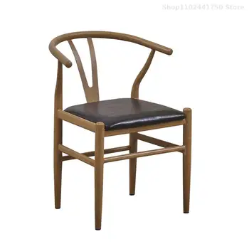 Скандинавский обеденный стул Home Y Стул Табурет с железной спинкой Стул Taishi Современный простой китайский стул с имитацией цельного дерева из красной сетки