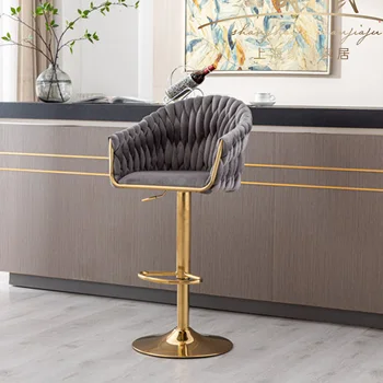 Бутик-новый барный стул Nordic light роскошный подъемный вращающийся барный стул современный простой барный стул домашний стул 2