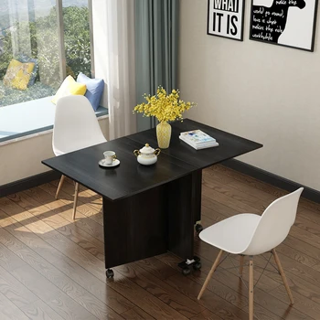 Современный белый Складной обеденный стол, Небольшая походная кухня в скандинавском стиле, Офисные журнальные столики, Мебель для макияжа 3