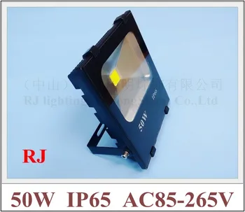новый радиатор светодиодный прожектор прожектор водонепроницаемый светодиодный точечный светильник 50 Вт COB AC85-265V 5000lm IP65 CE Закаленное стекло алюминий
