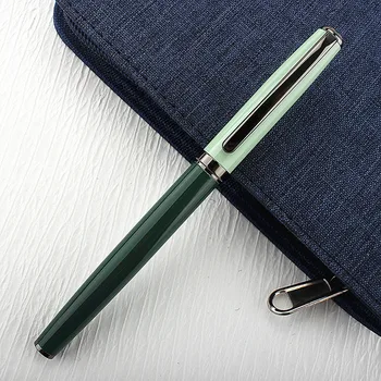 Роскошное качество, перьевая ручка с тонким пером 0,38 мм, для финансов, металлические чернильные ручки, Офисные школьные принадлежности