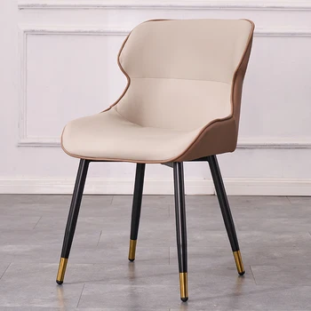 Роскошные кухонные обеденные стулья, дизайнерское кожаное кресло для ресторана, Эргономичная минималистичная мебель Sillas Comedor FY25XP