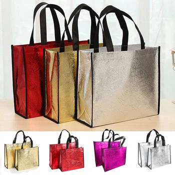 Складная хозяйственная сумка многоразового использования, Эко-большие унисекс Лазерные нетканые сумки через плечо, тоут без молнии, модные сумки из продуктовой ткани, сумка