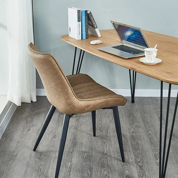 Скандинавский обеденный стул для кухни, современный минималистичный домашний стул со спинкой, креативный простой дизайн ногтей, Ресторанный повседневный стул 1