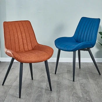Скандинавский обеденный стул для кухни, современный минималистичный домашний стул со спинкой, креативный простой дизайн ногтей, Ресторанный повседневный стул 2