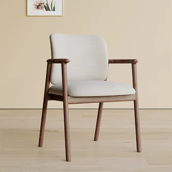 Деревянные обеденные стулья, Скандинавские Табуреты, Кожаная подушка для обеденного стула в спальне американского ресторана, Мебель для дома Sedie Sala Da Pranzo