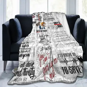 Анатомия Серых из сериала, Милое одеяло, чехол для дивана, флис с мультяшным принтом, Дышащие Супер Теплые одеяла для кровати, дорожное одеяло. 0