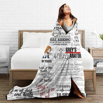 Анатомия Серых из сериала, Милое одеяло, чехол для дивана, флис с мультяшным принтом, Дышащие Супер Теплые одеяла для кровати, дорожное одеяло. 1