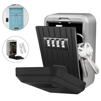Настенный/Навесной замок с 4-значным кодовым ключом, сейф для хранения, сейф безопасности для домашнего офиса SNO88