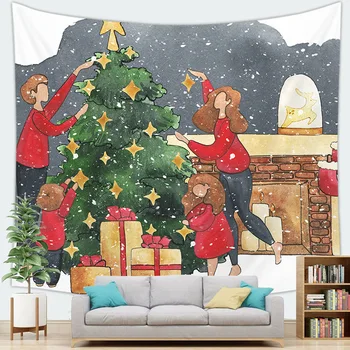 Гобелен Рождественская елка, висящий на стене, декор фермерского дома, Кухонный гобелен, висящий на стене, Эстетический Декоративный гобелен для колдовства в комнате