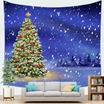 Гобелен Рождественская елка, висящий на стене, декор фермерского дома, Кухонный гобелен, висящий на стене, Эстетический Декоративный гобелен для колдовства в комнате 1
