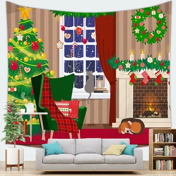 Гобелен Рождественская елка, висящий на стене, декор фермерского дома, Кухонный гобелен, висящий на стене, Эстетический Декоративный гобелен для колдовства в комнате 4