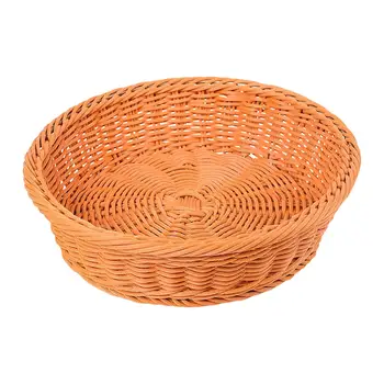 Плетеная корзина для хлеба, плетеная корзина для фруктов ручной работы на открытом воздухе 1
