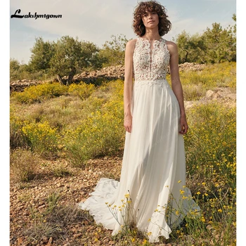 Lakshmigown Vestidos, женское Шифоновое Пляжное свадебное платье 2023, Большие размеры, свадебные платья в стиле бохо, robe de marie