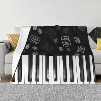 Музыкальные ноты Одеяла Пианино Коралловый Флис Плюшевые украшения Постельное белье для спальни Покрывало для дивана