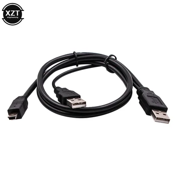 Высококачественный USB 2.0 double A Type 2A Male to Mini 5-Контактный Y-образный Кабель 0,7 м 70 см 2 фута Для 2,5 