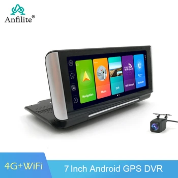 7-дюймовая камера Android dashcam, автомобильный видеорегистратор 4G ADAS, GPS-навигация, запись HD с двумя объективами, автомобильные видеорегистраторы, рекордер, карты Южной Кореи