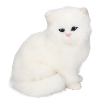 Декоративный Пушистый котенок, не вызывающий аллергии, удобный, не царапается, милая фигурка Мини-котенка для девочек для фотосъемки