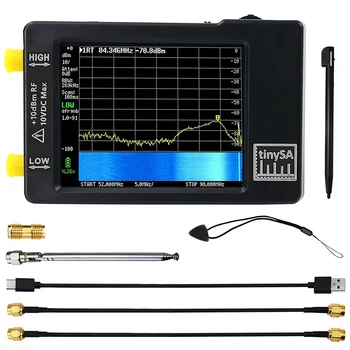 Модернизированный анализатор спектра TinySA MF / HF / VHF UHF вход для 0,1 МГц-350 МГц и UHF вход для генератора сигналов 240 МГц-960 МГц