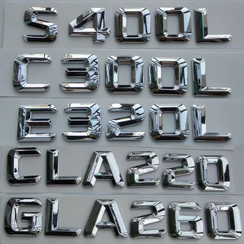Наклейка Значка С Номером Эмблемы Заднего Хвоста Автомобиля Для Mercedes Benz CLA/GLA/E/C/S Class CLA260 GLA 220 E180L E300L C260L S320L