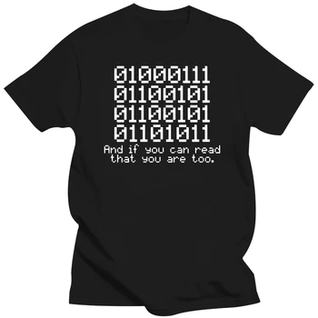 Мужчины 0100 БИНАРНЫЙ код ФУТБОЛКИ Geek Nerd Tech Computing Слоган Подарок Забавный подарок 123t Модные футболки с круглым вырезом Футболки