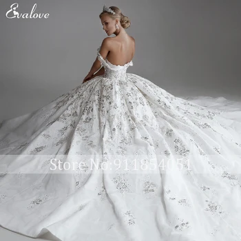 Романтичное бальное платье с лифом в виде сердечка, свадебное платье 2023, Нежные аппликации, расшитое бисером, атласное свадебное платье принцессы. 1