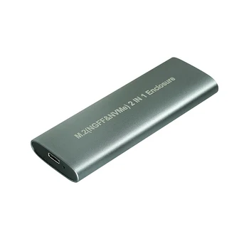 НОВЫЙ M.2 NVME PCIe NGFF SATA к USB 3.1 SSD Корпус Алюминиевый Адаптер Для 2230 2242 2260 2280 NVMe/SATA M2 SSD RTL9210B Двойной Протокол 3