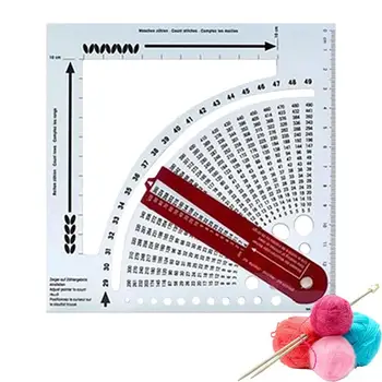 Преобразователь датчика вязания, плотномер, инструмент для вязания, практичный калькулятор стежков и линейки для подсчета рамок для свитера