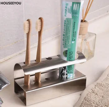 Симпатичный дизайн, набор для хранения и организации ванной комнаты, Мультяшный держатель зубной щетки, Диспенсер для зубной пасты, стеллажи для хранения инструментов для дома