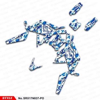 Пользовательские Графические Наклейки Aftermarket для электрического Велосипеда Sur-Ron Light Bee X S Style № SRX17N037-PO, сине-белый Камуфляж