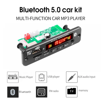 40 Вт kebidu Bluetooth 5,0 MP3-плеер Плата Декодера 2*20 Вт 12 В Усилитель FM-радио TF USB AUX Модуль Bluetooth Приемник Автомобильный комплект 3
