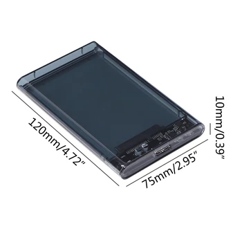 2,5-Дюймовый Корпус Жесткого Диска С Последовательным Портом USB 3,0 Прозрачный Настольный Внешний Жесткий Диск SSD Case Box 8 ТБ 6 Гбит/с 5