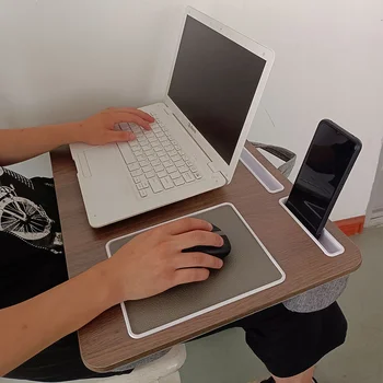 Mumucc Повседневный офисный стол для ноутбука с удобной ручкой Подходит для ноутбуков размером до 17 дюймов Идеально подходит для работы на диване Компьютерный стол 3