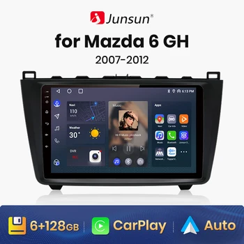 Junsun V1 AI Voice Wireless CarPlay Android Авторадио для Mazda 6 GH 2007-2012 4G Автомобильный Мультимедийный GPS 2din автомагнитола 0