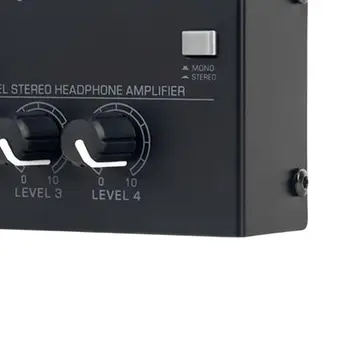 Стереоусилитель для наушников, Стереоусилитель звука, 4-канальный многоканальный студийный разветвитель для наушников, усилитель для микширования звука 0
