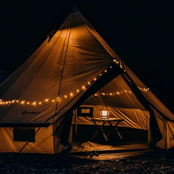 Чанодуг Открытый Кемпинг Юрты Палатка Ночной Кемпинг Непромокаемый и Солнцезащитный Рыболовный Большой Пирамидальный Вигвам Палатка