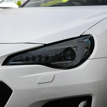 2 Шт Защитная пленка для автомобильных фар Восстановление фар Прозрачная Черная наклейка из ТПУ для Subaru BRZ 2013-Настоящее время Аксессуары