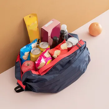 Новая складная сумка для покупок, экологичная многоразовая портативная сумка на одно плечо для путешествий, покупок в продуктовых магазинах, модные карманные сумки