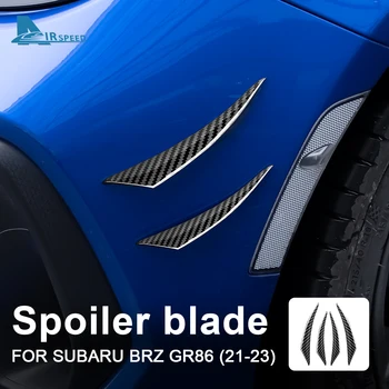 Наклейка На Спойлер Из Углеродного Волокна Для Subaru BRZ Toyota 2021 2022 2023 Автомобильный Передний Бампер Боковая Отделка Лезвия Крыла Аксессуары Для Интерьера