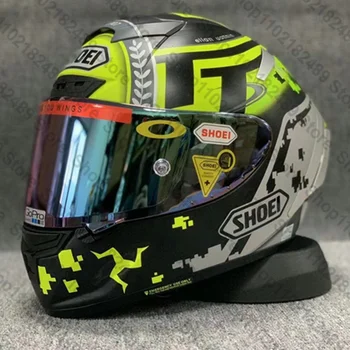 Шлем SHOEI X14 X-Четырнадцать Edition, Черный Зеленый шлем, полнолицевой гоночный мотоциклетный шлем Casco De Motocicle