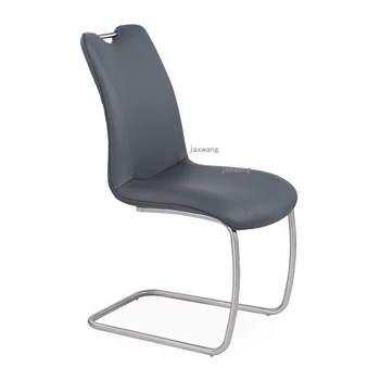 Скандинавские обеденные стулья со спинкой из искусственной кожи, современные модные дизайнерские стулья для столовой, мебель для дома, железный диван для отдыха, кресло GM