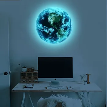 Креативный световой эффект Лазурной Земли, декоративная наклейка на стену для гостиной, детской спальни, 3D настенная деколь, декоративные фрески