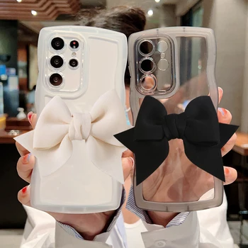 Корейский Желейный Чехол для телефона с 3D Бантом OPPO A53 2020 A9 A31 A57 прозрачный Мягкий Силиконовый Чехол RENO 7 5G RENO 2 2Z 5 8 Realme 9I