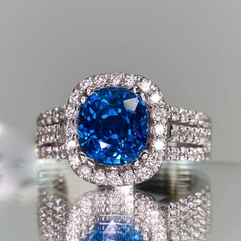 Роскошные обручальные кольца с темно-синим кристаллом Кубического циркония, женские свадебные украшения, повседневные словосочетания, Элегантные аксессуары