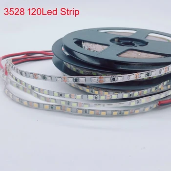 5 м белый/теплый белый/синий/зеленый/красный/желтый 120 светодиодов/м SMD3528 5 мм/8 мм pcb гибкая светодиодная лента, DC12V 600 светодиодов