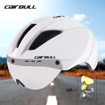 Женские велосипедные шлемы CAIRBULL Дорожный велосипедный шлем Mtb с магнитными очками Встроенный легкий велосипедный шлем Мужское велосипедное снаряжение